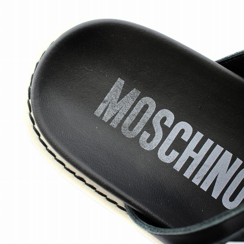 モスキーノクチュール MOSCHINO サンダル レディース ブラック 37 Moschino(モスキーノ) サンダル・ミュール(レディース) - 海外