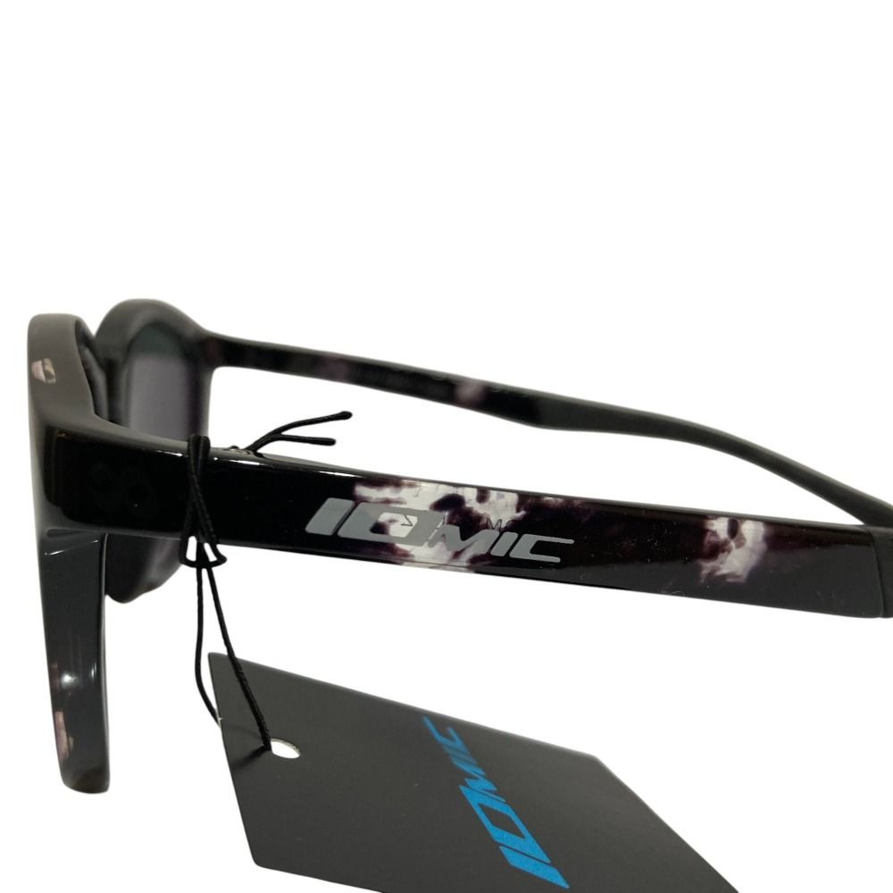 美品 IOMIC イオミック 002 UVカット マーブル柄 サングラス アイ
