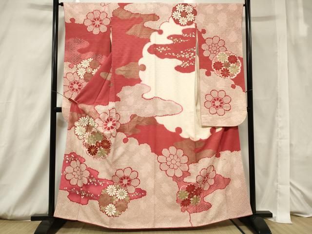 平和屋着物□豪華振袖 駒刺繍 雪輪花文 金彩 正絹 逸品