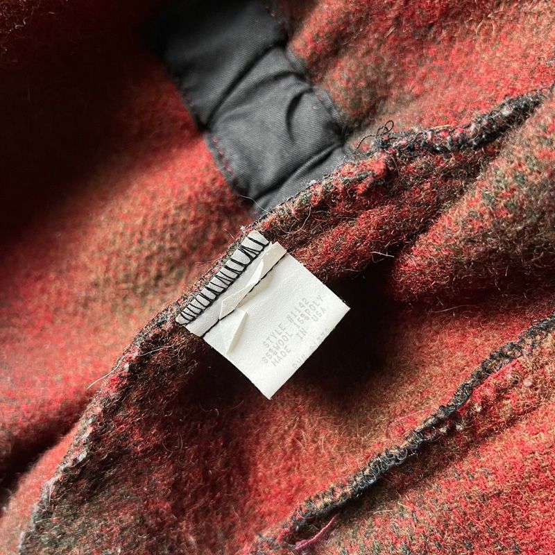 80s USA製 黒タグ Eddie Bauer オンブレ チェック ウール ジャケット