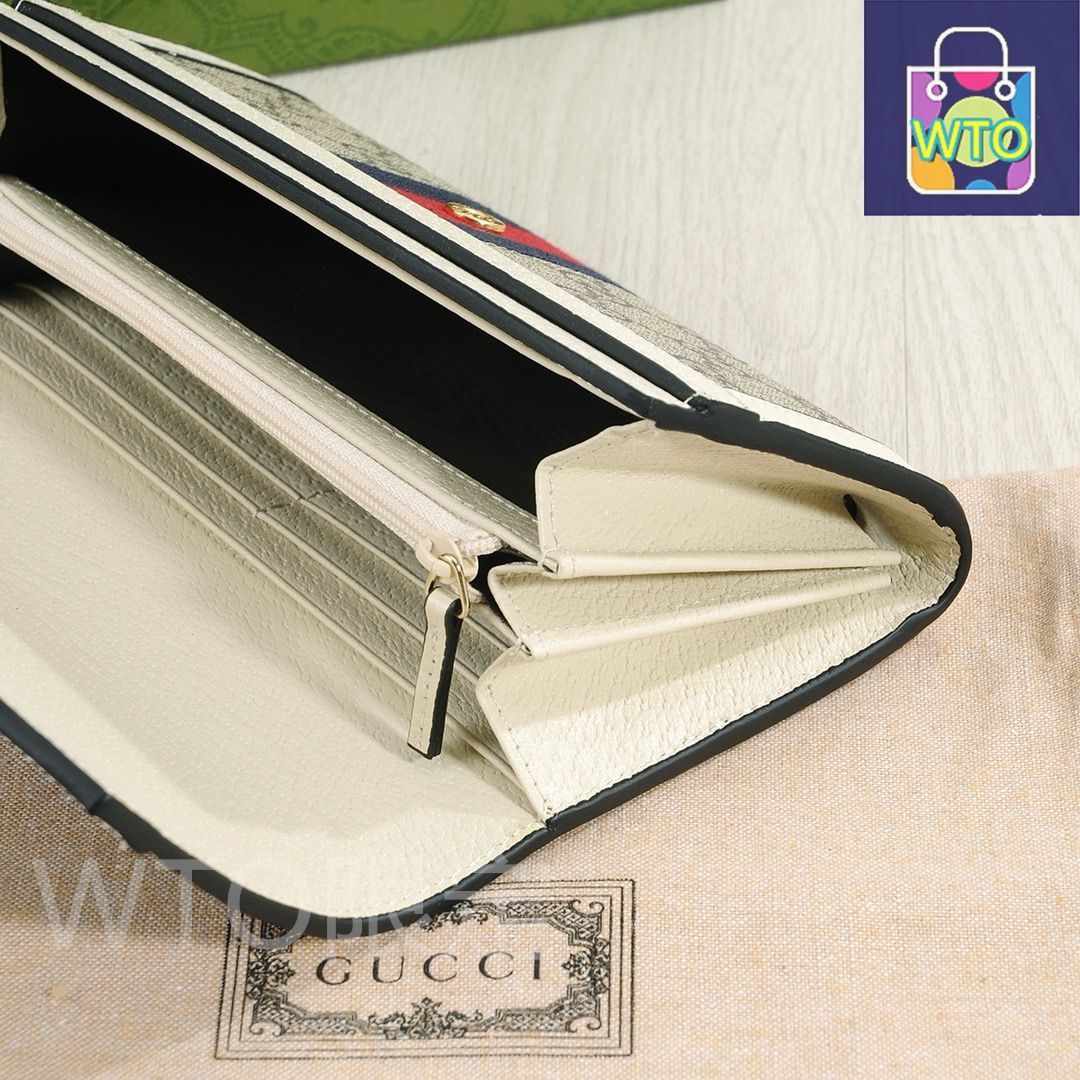 今日 Gucci グッチ オフィディアシリーズ 二つ折り財布 GGスプリームPVC使用 双G金具を装飾 STEELWINDOWSANDDOORS_COM