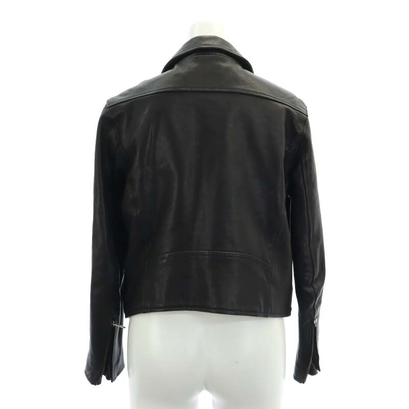 ドメニコアンドサヴィオ DOMENICO SAVIO RIDERS JACKET ジャケット ライダース ゴートレザー 総裏地 38 黒 ブラック MI OS