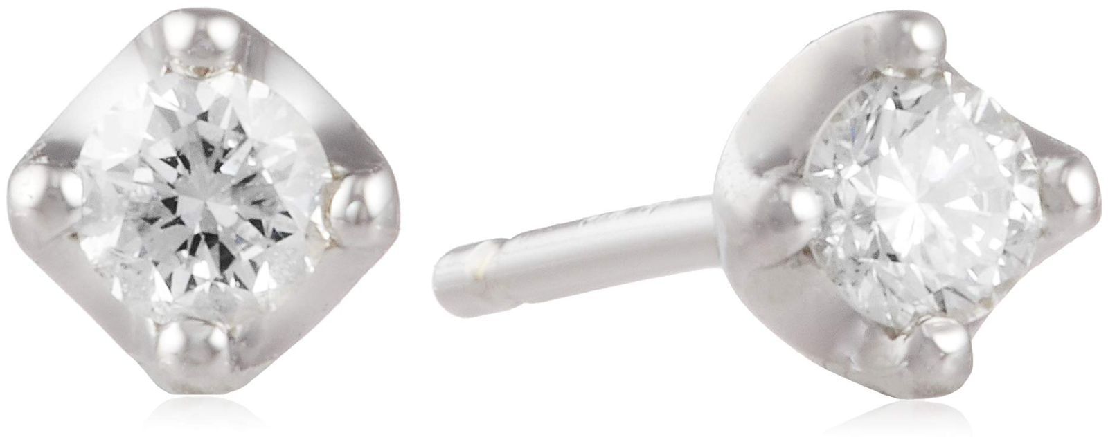 在庫処分 ヨンドシー 0.05ctダイヤモンド K10ホワイトゴールド WG ピアス 4℃ 111146153206