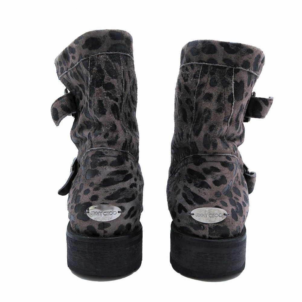 JIMMY CHOO ジミーチュウ ヒョウ柄 スエード ショートブーツ