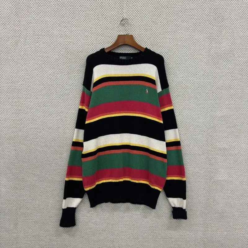 ポロ Ralph Lauren(ラルフローレン) 90s ヴィンテージ ストライプ ニット セーター 105 C01274