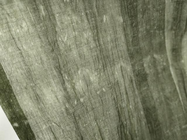 平和屋着物 上 夏物 男性 本場小千谷ちぢみ 兵児帯セット キングサイズ 海松色地 やまと誂製 麻 s 5