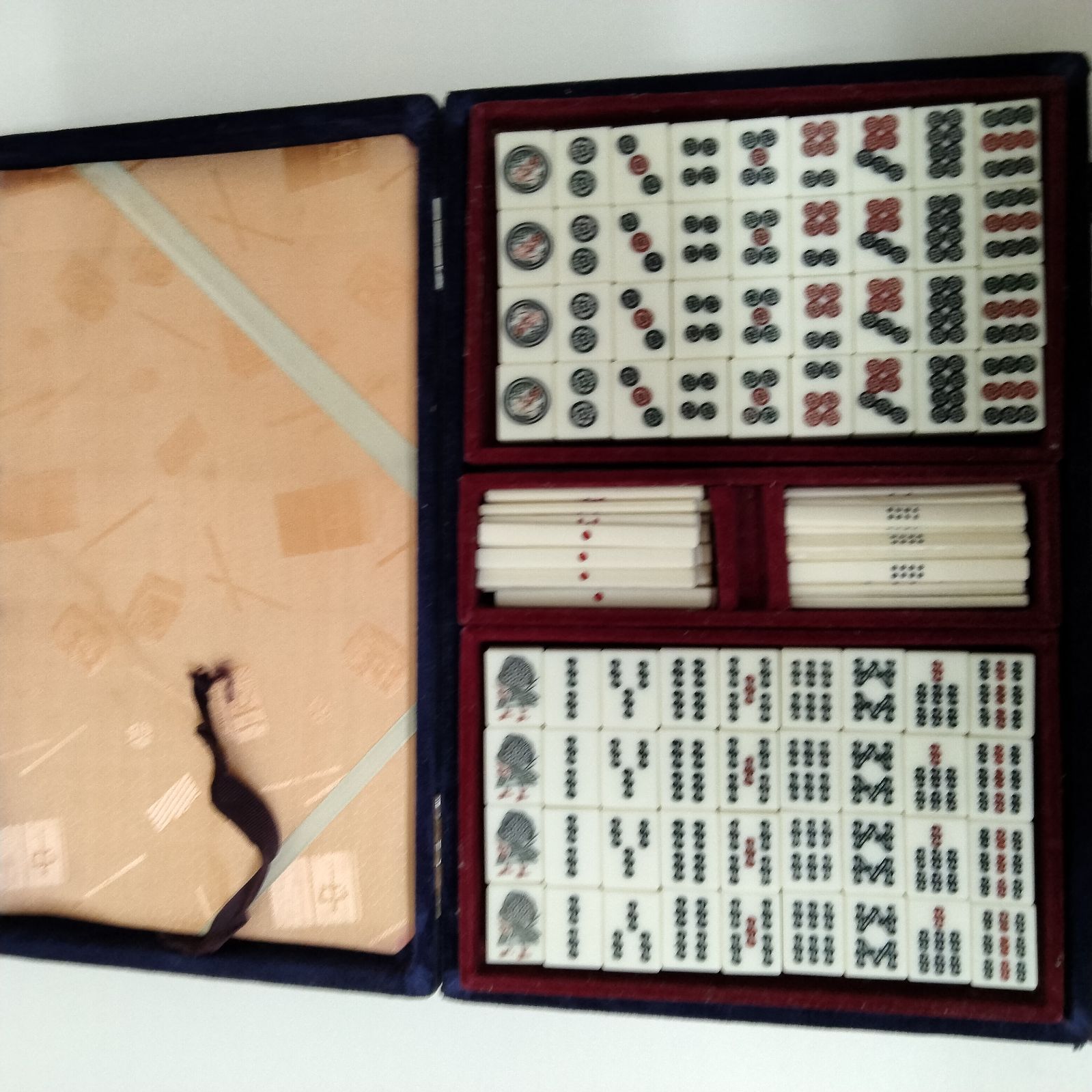 【ショーボー】麻雀牌セット N-5690] 麻雀牌 セット 136牌 ケース付き - メルカリ