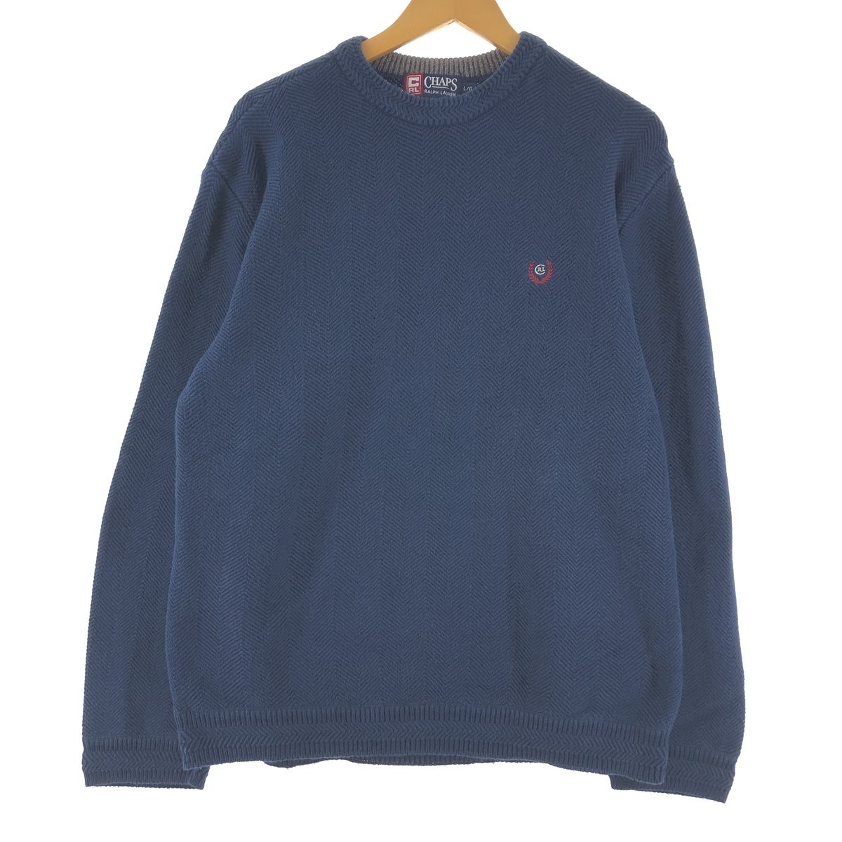 古着 ラルフローレン Ralph Lauren CHAPS チャップス コットンニットセーター メンズL ヴィンテージ /eaa354349 【中古】/eaa354349