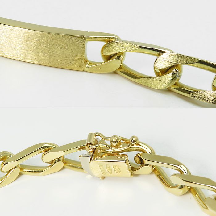 ウノアエレ 750 ブレスレット】プレート 腕周り約18cm 18金イエロー