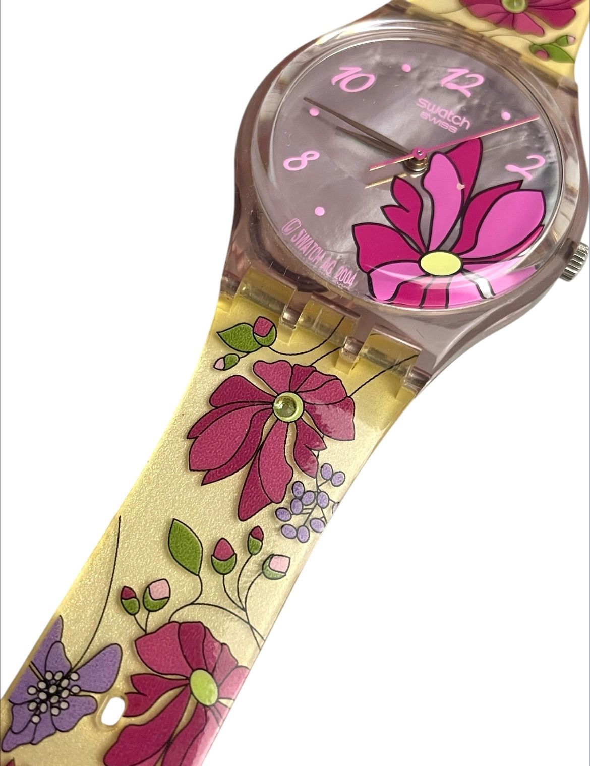 稼働 良品  Swatch スウォッチGENT BLOOMING BOUQUET腕時計 花柄 フラワー