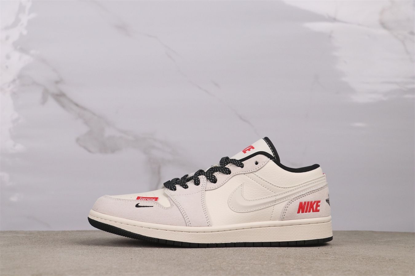 今日 Air Jordan 1 エアジョーダン 1 XS6086-009 米色ブラック-WTO輸入3