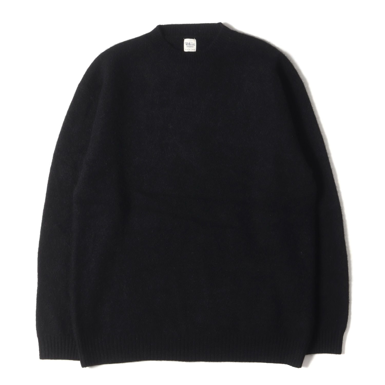 美品 Ron Herman ロンハーマン ニット サイズ:S ストレッチ ヤクウール ナイロン ニットセーター ブラック 黒 トップス 長袖 プルオーバー【メンズ】