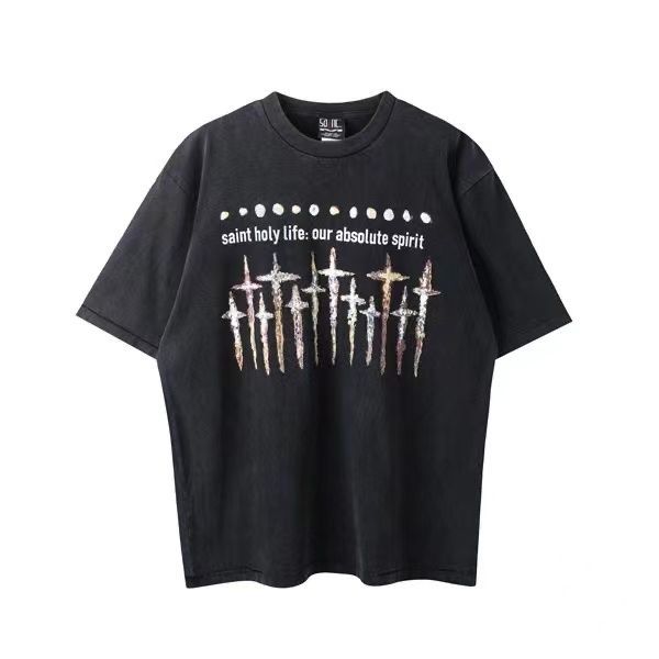 美品 SAINT MICHAEL forsomeone コラボ Tシャツ SAINT MICHAEL x FORSOMEONE GOD SS Tシャツ 男女兼用/黒 - メルカリ