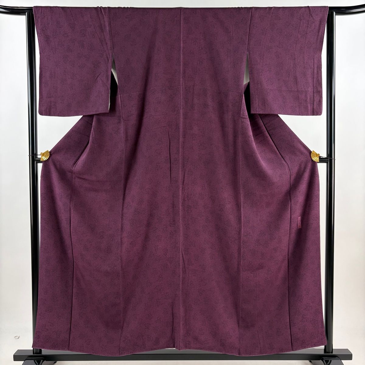 江戸小紋 身丈157cm 裄丈63cm S 袷 人間国宝 中村勇二郎 落款 雲中供養菩薩 紫 正絹 名品