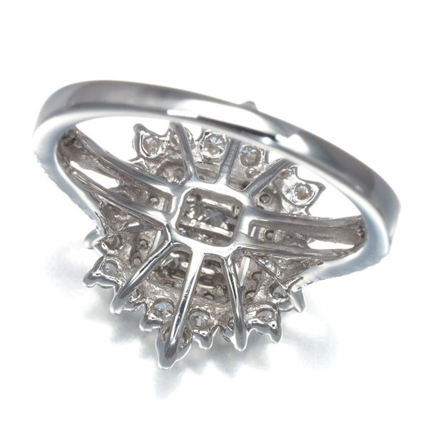 【希少1.ct up 】美品K18WG ダイヤリング ミステリーセッティング ダイヤ ダイヤモンド 1.00ct ミステリーセッティング 2種カット