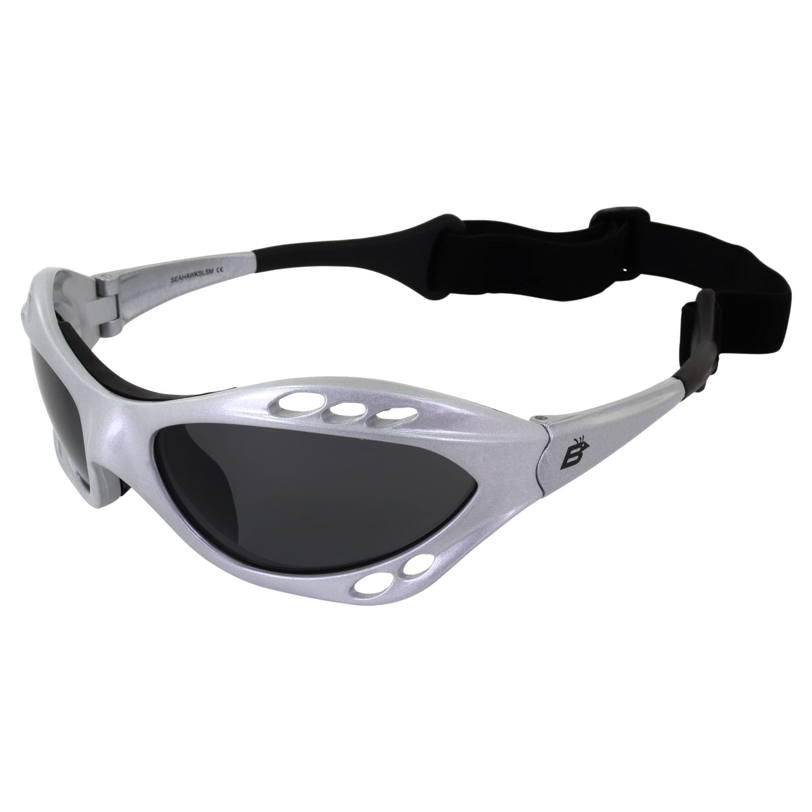 Birdz Eyewear 偏光ゴーグル カイトサーフ ウォータースポーツ サーフィン、カヤック、ジェットスキー PWC パーソナルウォータークラフト シルバーフレーム 