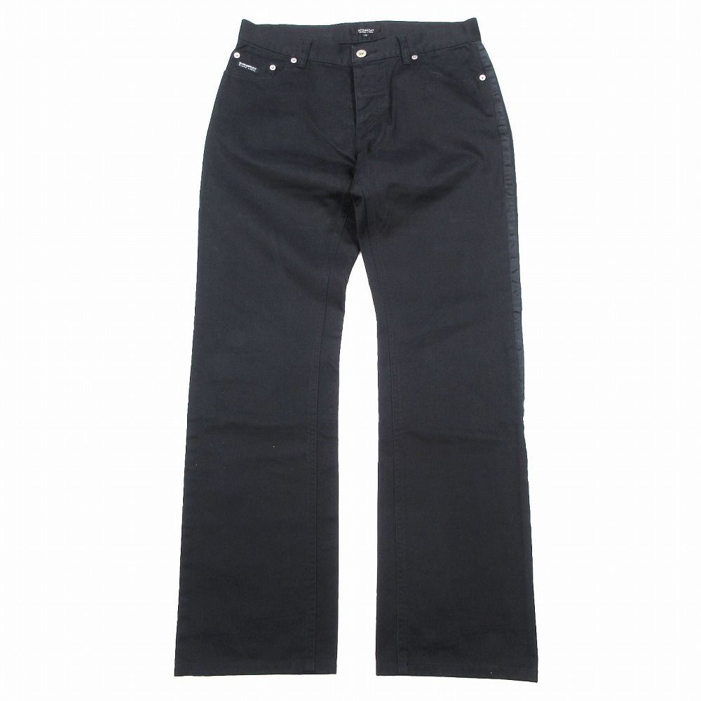 【入手困難】バーバリーブラックレーベル サイドライン デニムジーンズ 革パッチ 大人気バーバリー ブラック レーベル⁄デニムパンツ⁄ジーンズ⁄size 82