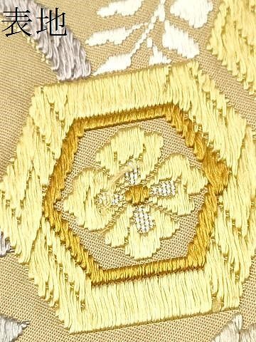 平和屋着物◎六通柄袋帯 唐織 正倉院花鳥文 金糸 正絹