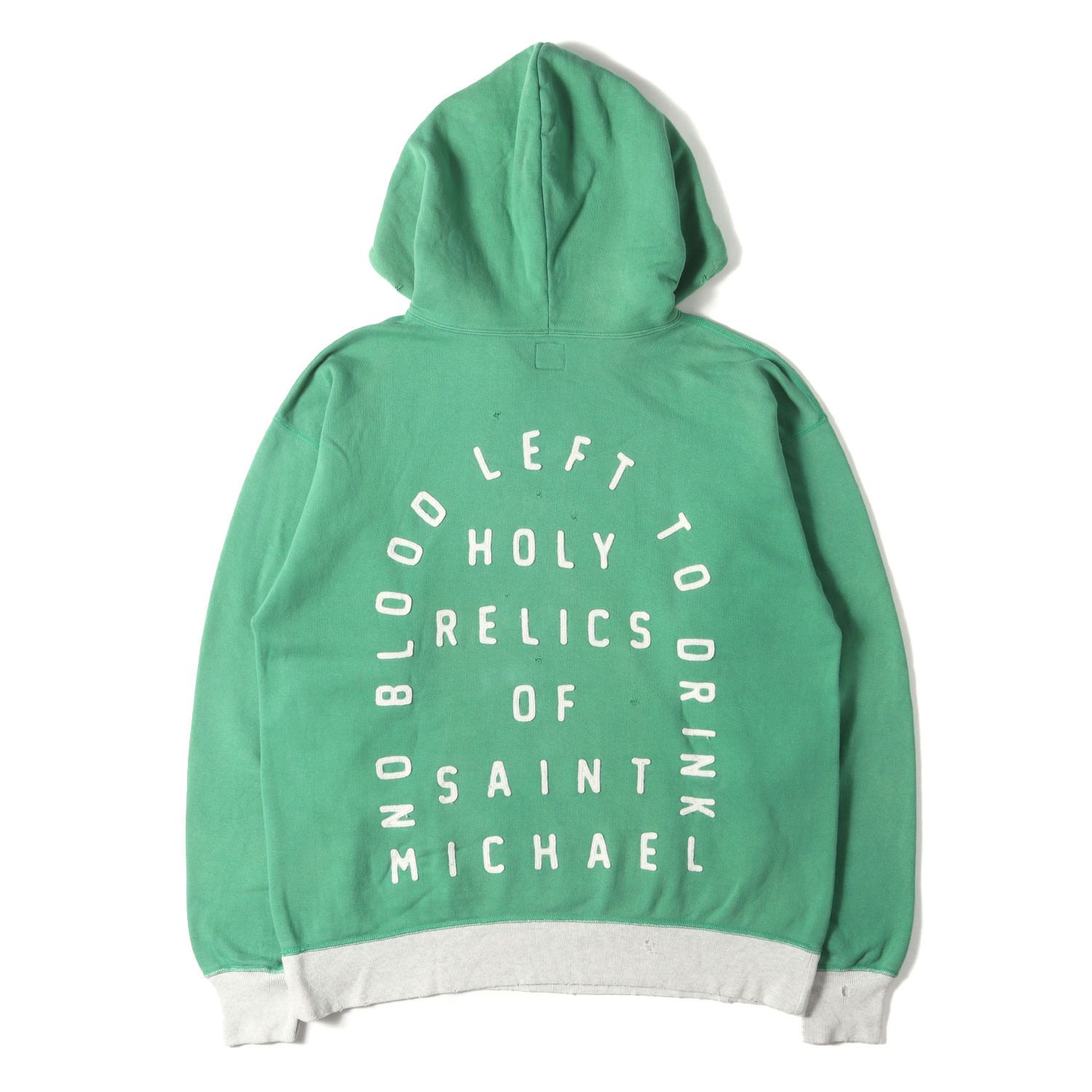 美品】SAINT MICHAEL セントマイケル パーカー グリーン サイズ:XL  
