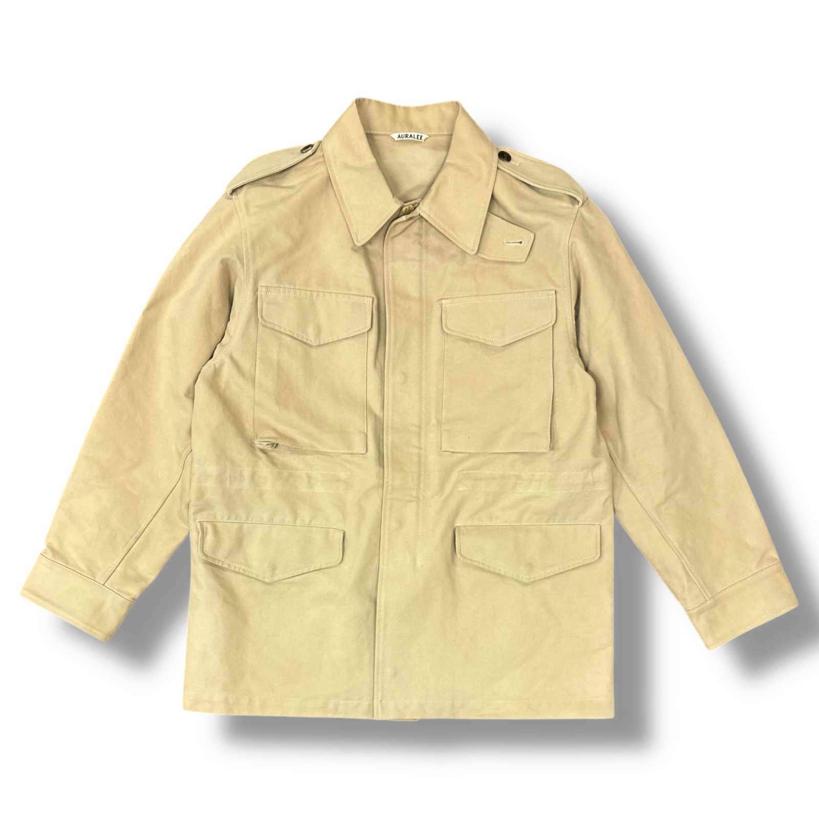 AURALEE WASHED DOUBLE CLOTH FIELD JACKET ウォッシュド ダブルクロス 