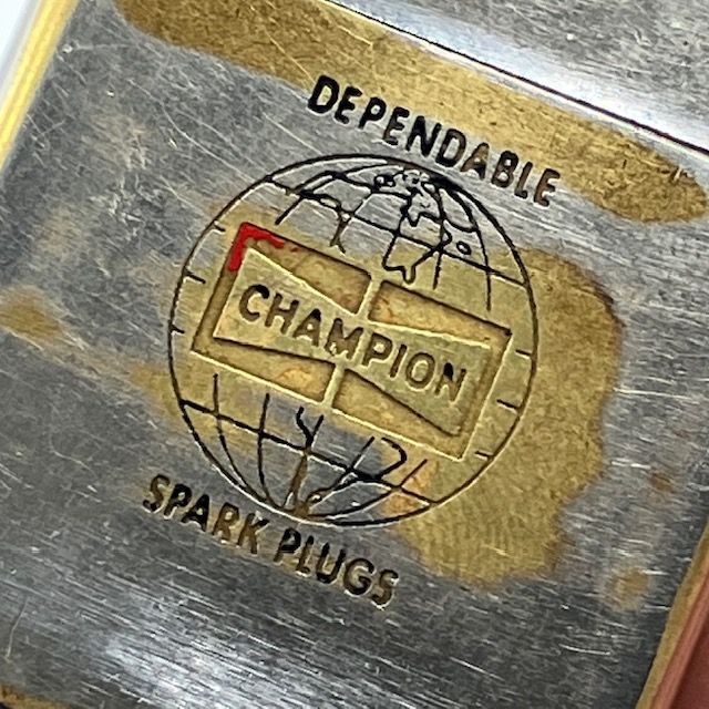 ZIPPO ビンテージ ジッポー 1964年 CHAMPION SPARK PLUGS 地球儀ロゴ チャンピオンスパークプラグ PAT.2517191 動作 済み