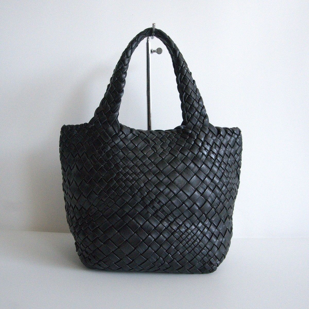 高級品】FALORNI 【イントレチャート レザー トートバッグ