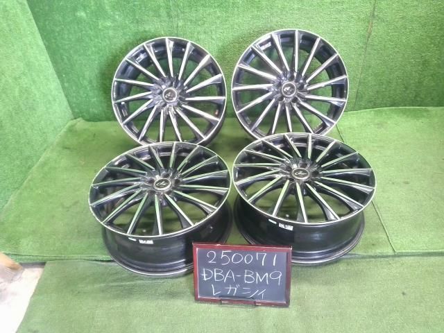 個人宅不可 離島不可 18インチ 社外 アルミホイール 4本 18×7J 5穴 pcd100 47 ハブ径65 センターキャップ付 レオニス レガシィ外し 自社品番250071