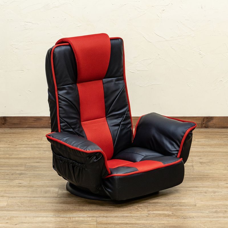 回転式メッシュ肘付座椅子　BK/GR/RD 回転式メッシュ肘付座椅子 BK/RD/BL - メルカリ