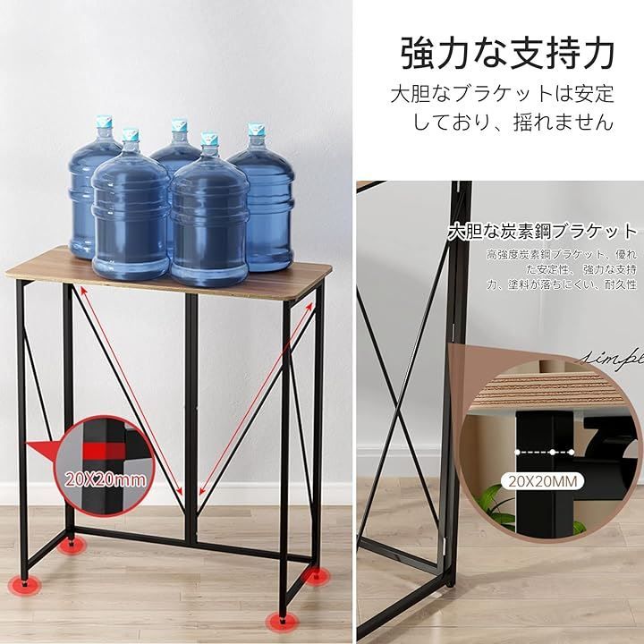 Yesotas 折りたたみデスク スタンディングデスク 幅100x奥行50x高さ110cm PCデスク在宅勤務 オーク 折りたたみ 幅100