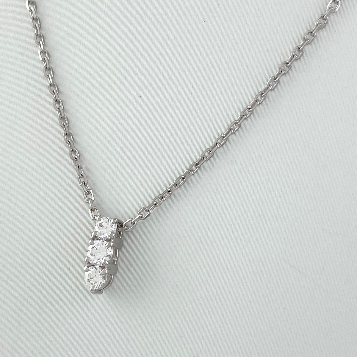 ミキモト MIKIMOTO メレダイヤ デザインネックレス WG ホワイト  