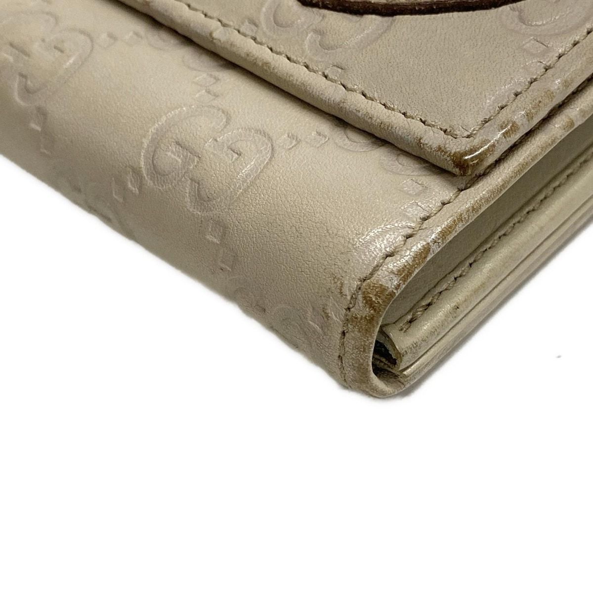 GUCCI(グッチ) 長財布 ラブリー/シマライン 245728 アイボリー