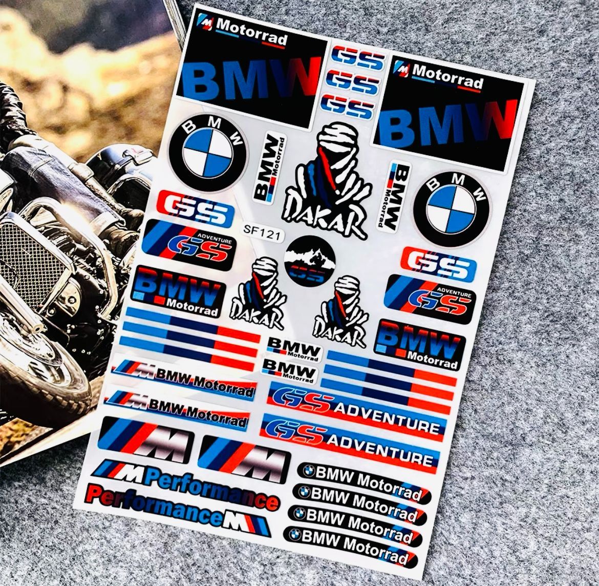 ★アウトレット★新品 MotoGP RACING ステッカー 20 x 29 cm 反射 BMW Motorrad GS シール デカール ...