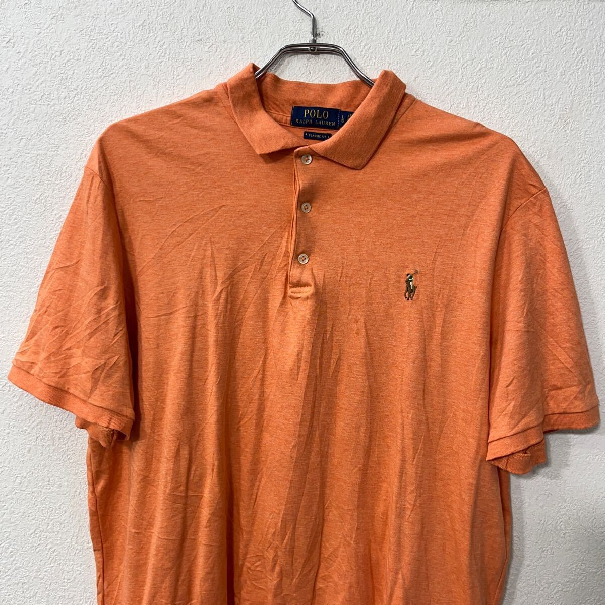 【新品】RALPH LAUREN 半袖ポロシャツ コーラルオレンジ Mサイズ RALPH LAUREN ラルフローレン 半袖ポロシャツ サイズ:M オレンジ