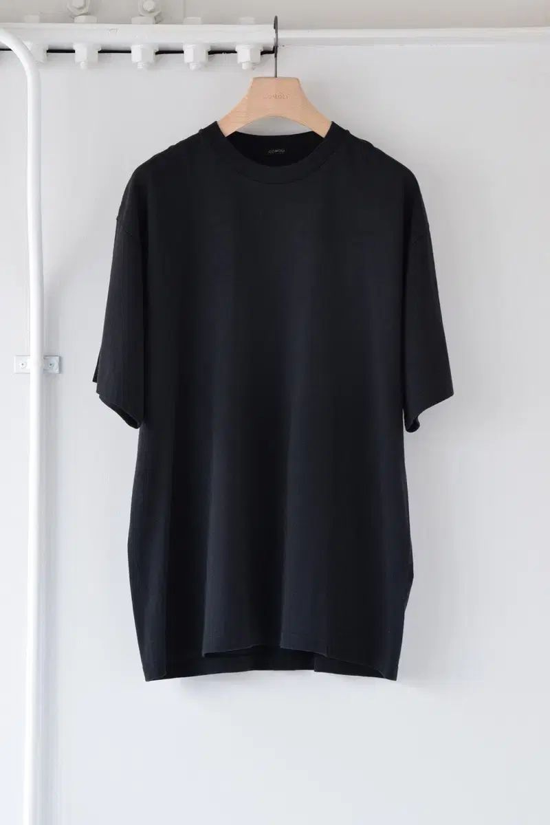 COMOLI コモリ コットン ジャージ Tシャツ フェード 黒 3