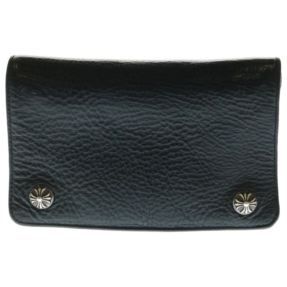CHROME HEARTS クロムハーツ 2ZIP 2ジップ クロスボールボタンレザーウォレット 財布 ブラック BCA363
