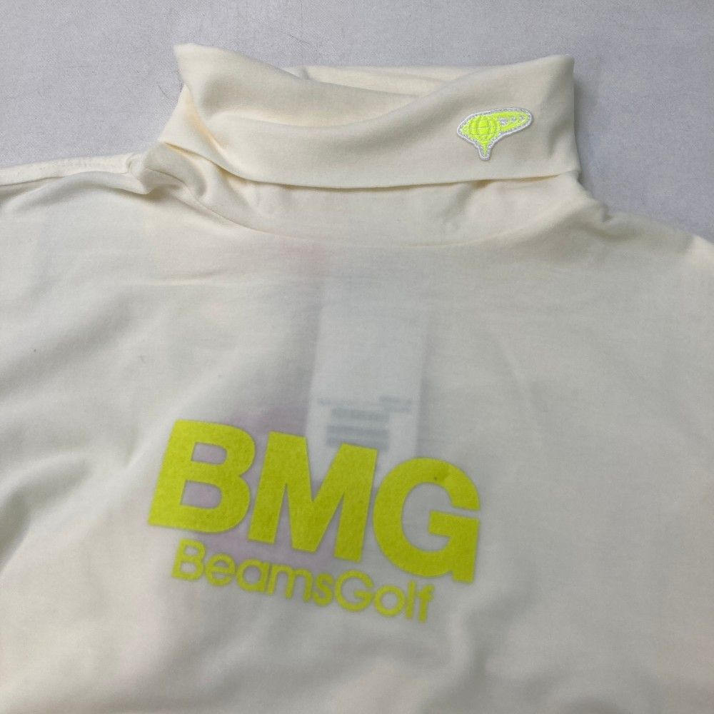 サイズ：L BEAMS GOLF ビームスゴルフ  長袖ハイネックTシャツ  ホワイト系 [240101423303] ゴルフウェア メンズ ストスト BEAMS GOLF ビームスゴルフ 長袖ハイネックTシャツ ホワイト系