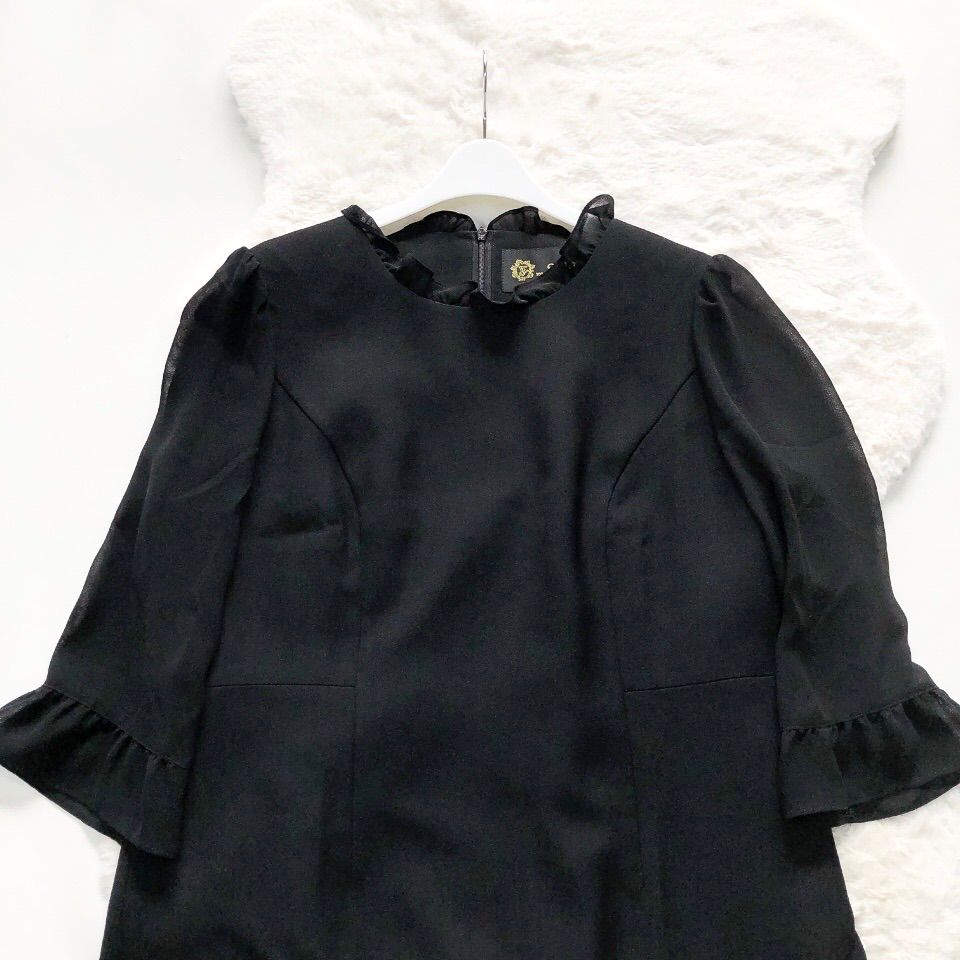 東京ソワール TOKYO SOIR ワンピーススーツセットアップ 冠婚葬祭 2点セット お受験スーツ ノーカラージャケット ブラック 大きいサイズ15