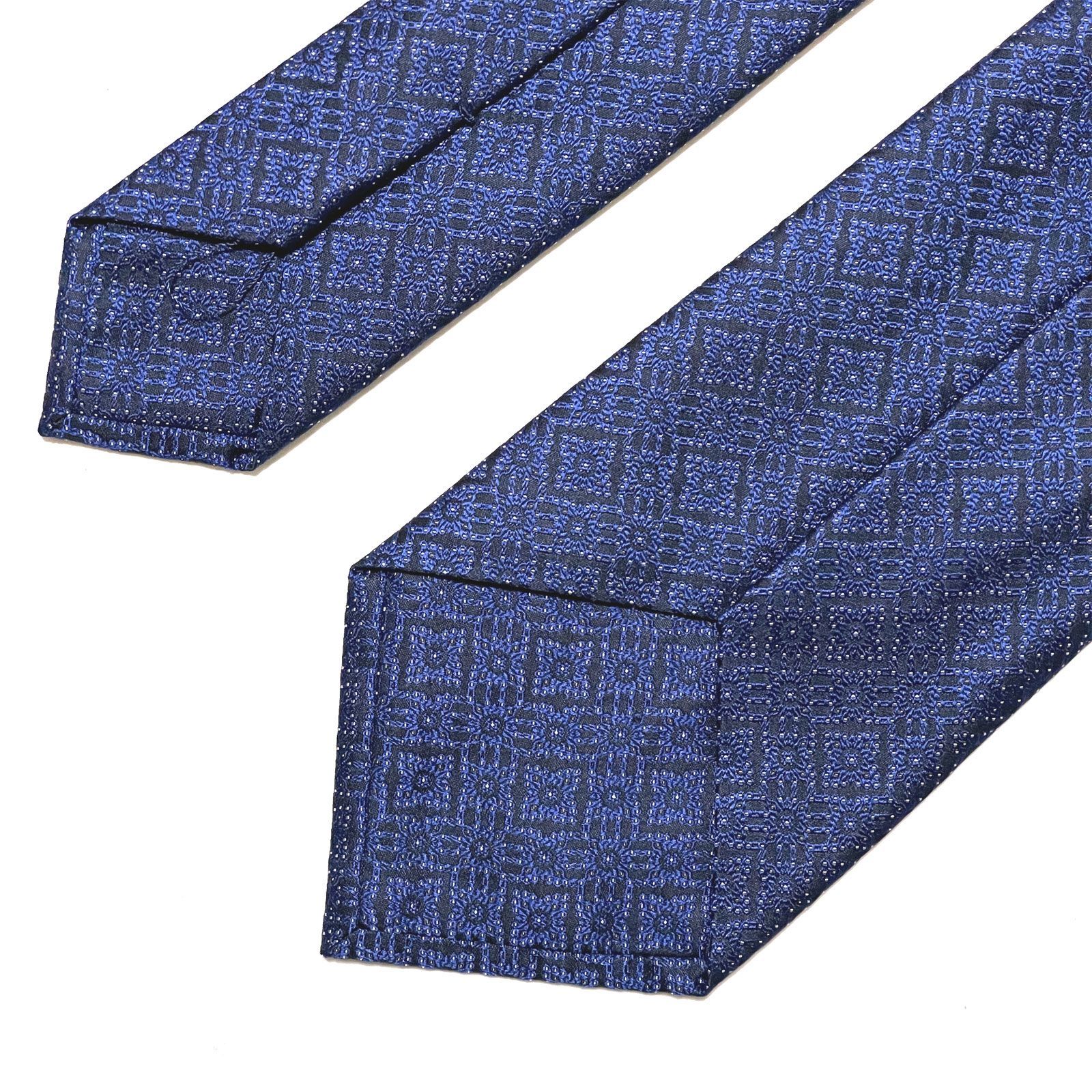 新品未使用品　STEFANO RICCI ネイビー 系　ストライプ ネクタイ STEFANO RICCI ステファノリッチ ネクタイ メンズ / シルク ジャ