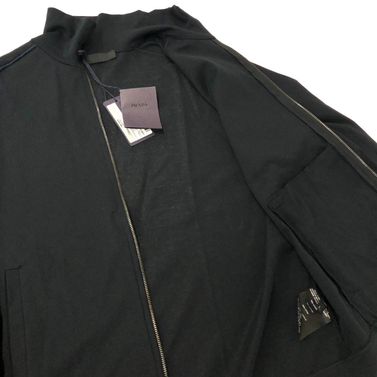 PRADA プラダ ドライバーズジャケット サイズ:L パイピング ブラック