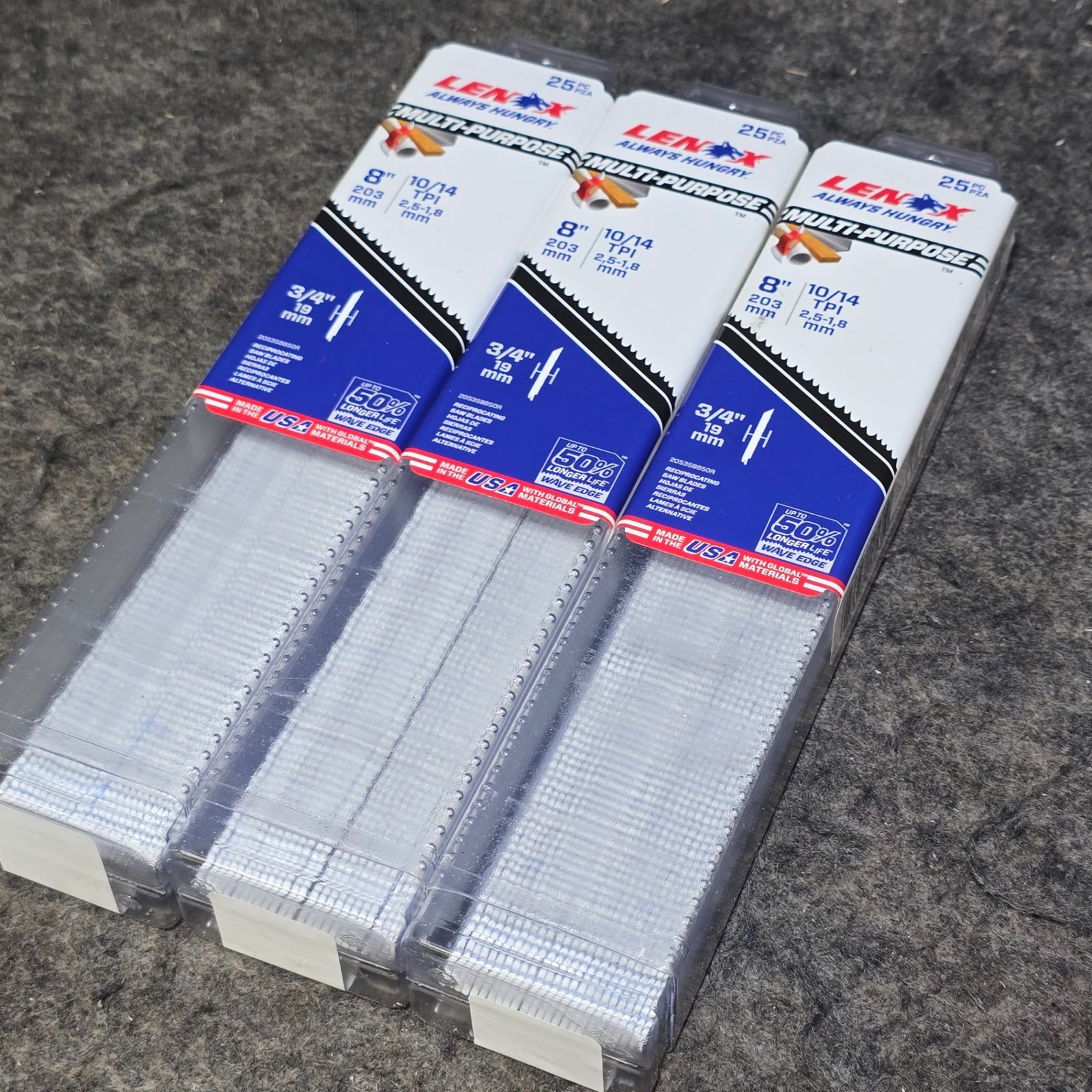 ♥未開封品 3パックまとめ レノックス LENOX 200mm セーバーソーブレード 25枚入 20535B850R 桶川店