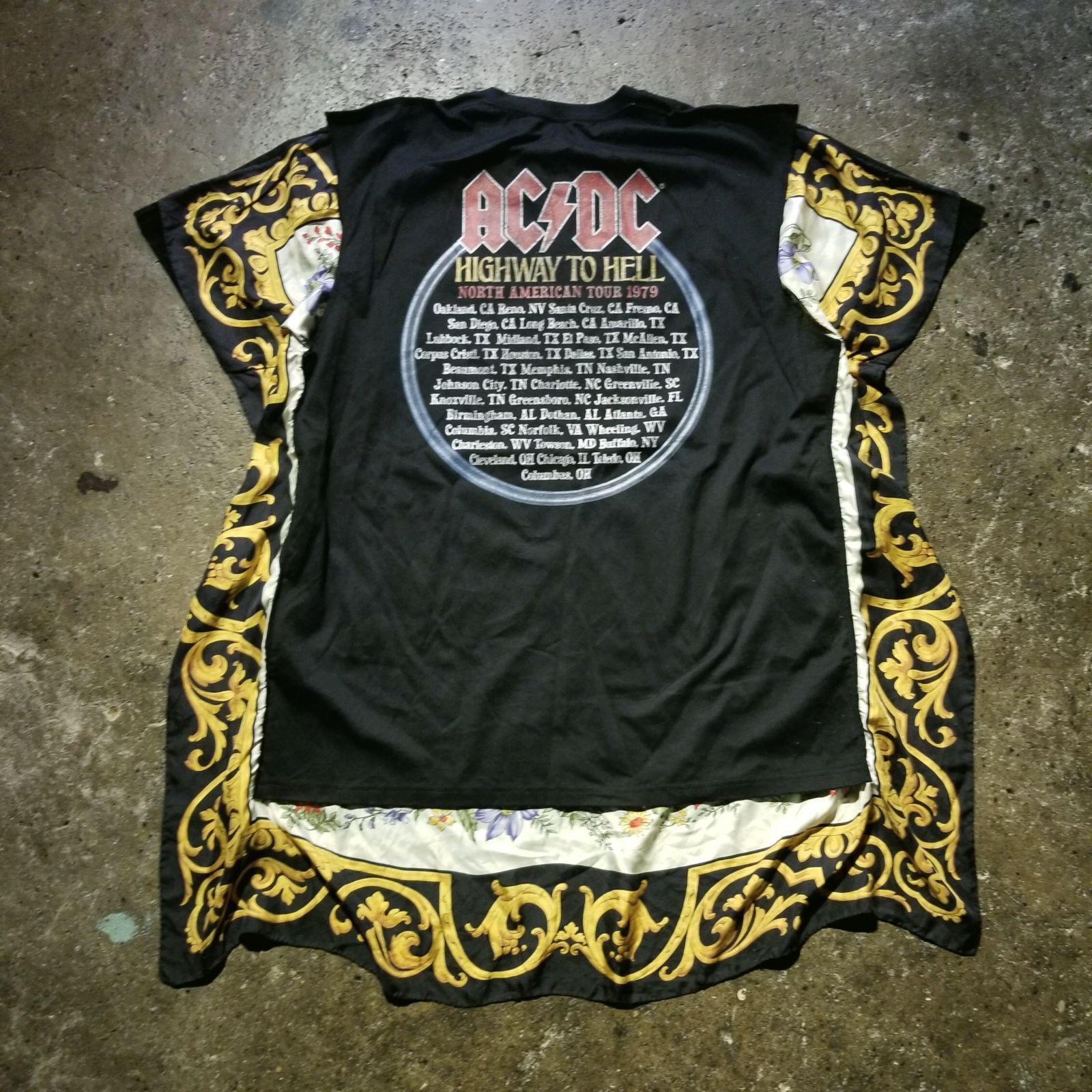 25ss JUNYA WATANABE スカーフTシャツ JUNYA WATANABE MAN 25ss AC/DC Silk Scarf Tシャツ S ジュンヤ