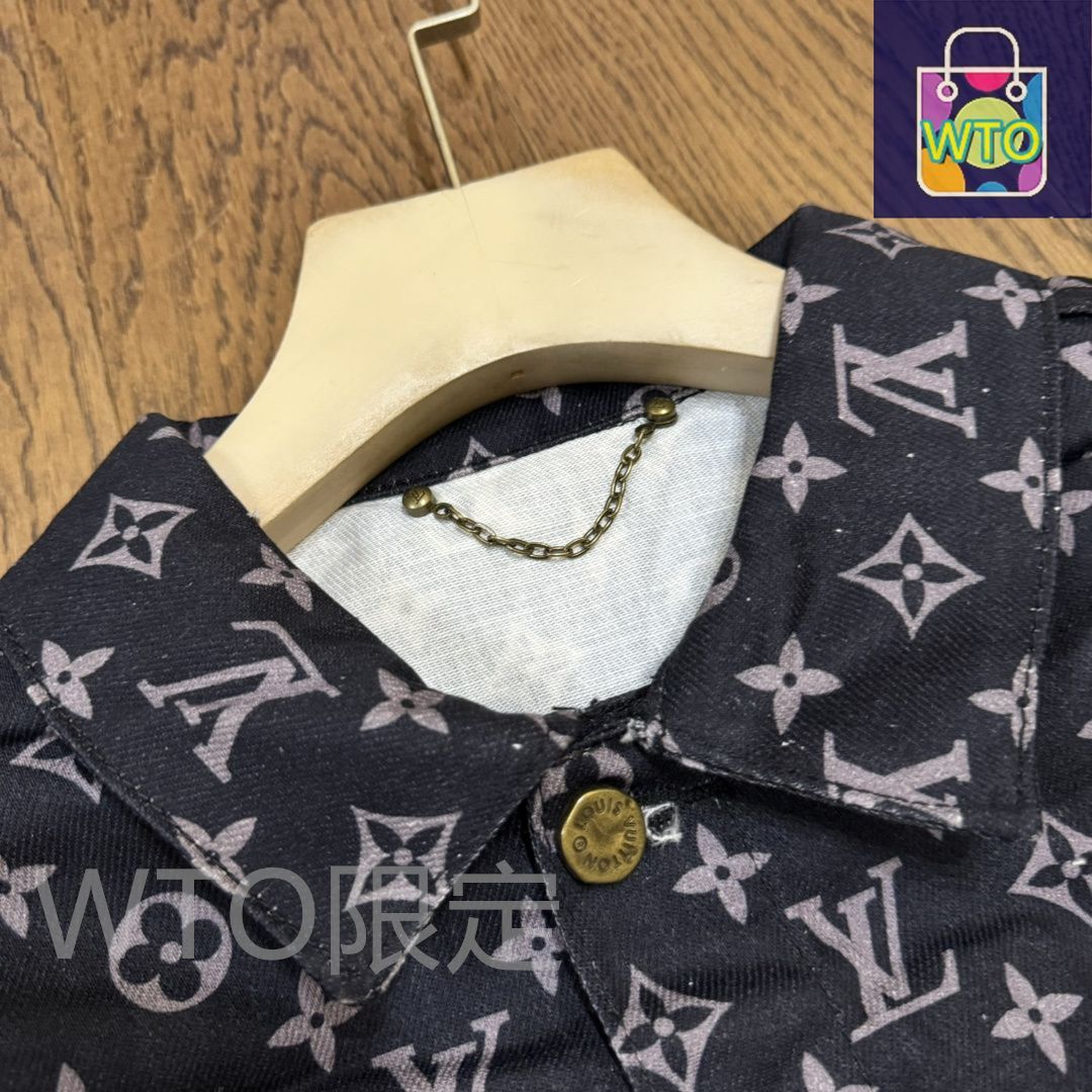 【ヴィンテージ風でお洒落♪】LV ★モノグラムデニムジャケット 2101219011882_1.jpg