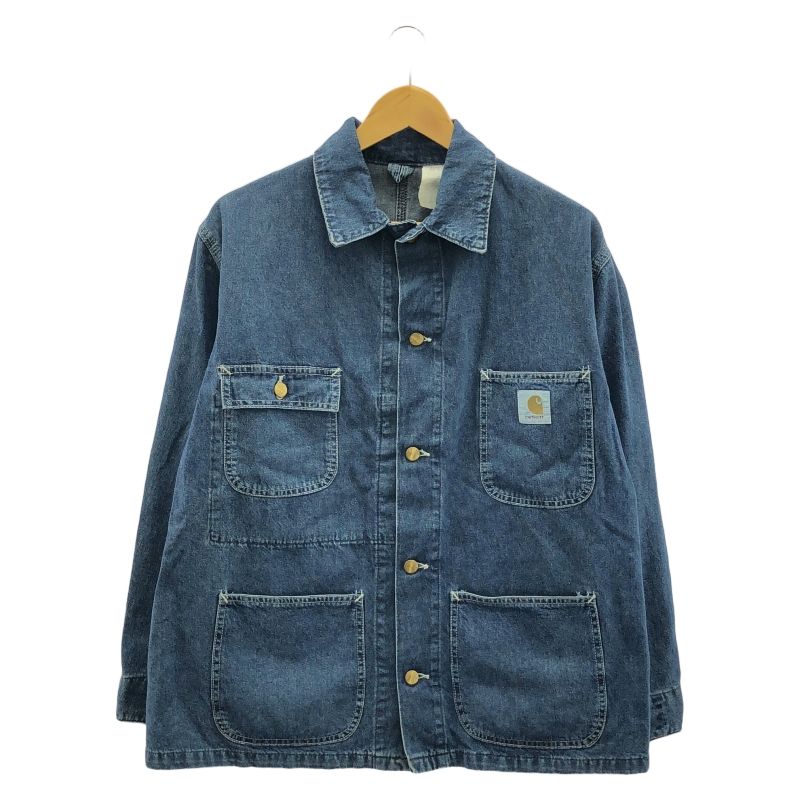 80s Carhartt デニムカバーオール サイズ表記なし ユニオンチケット有り インディゴ 17