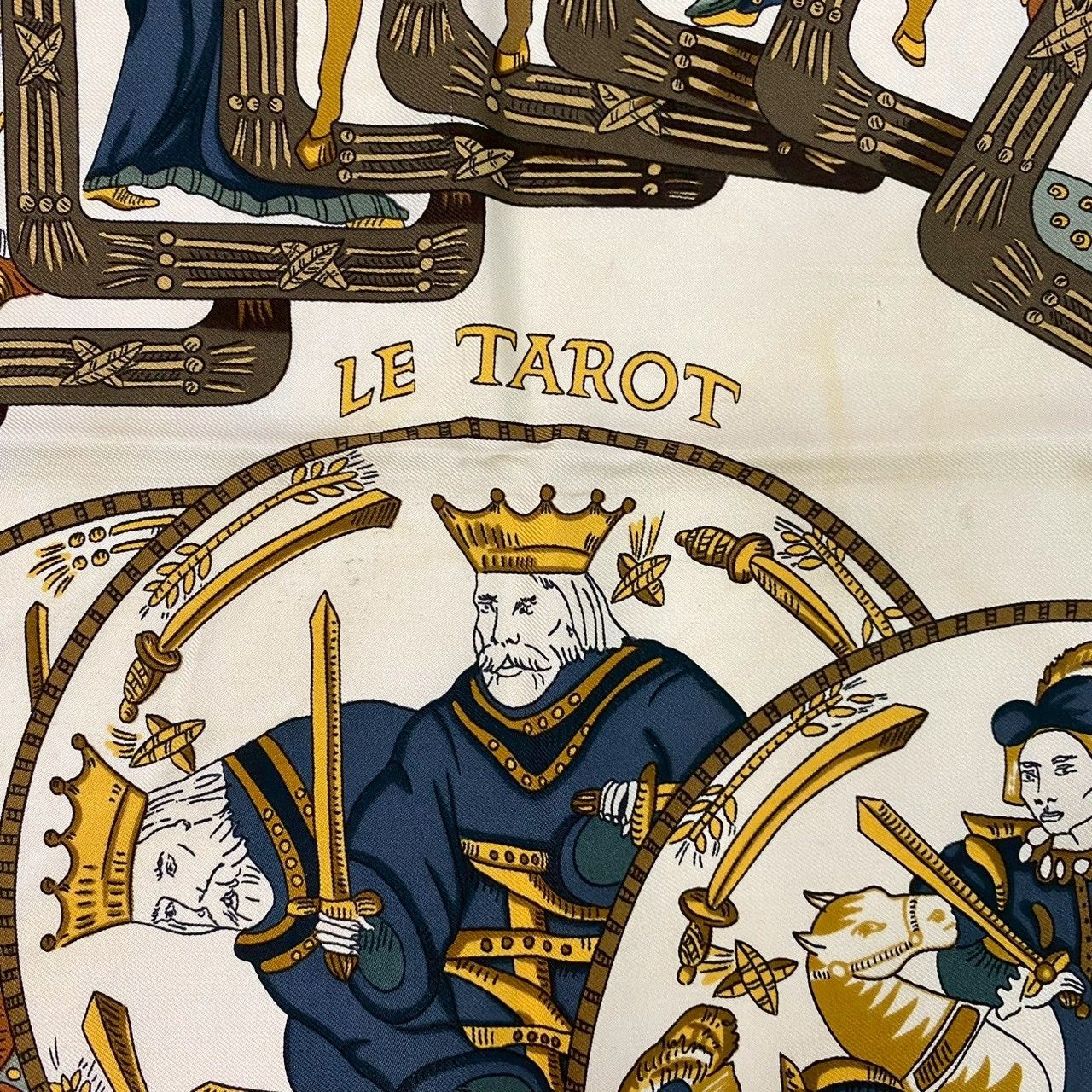 SJ【HERMES】カレ90 タロットカード スカーフ SILK/シルク 100