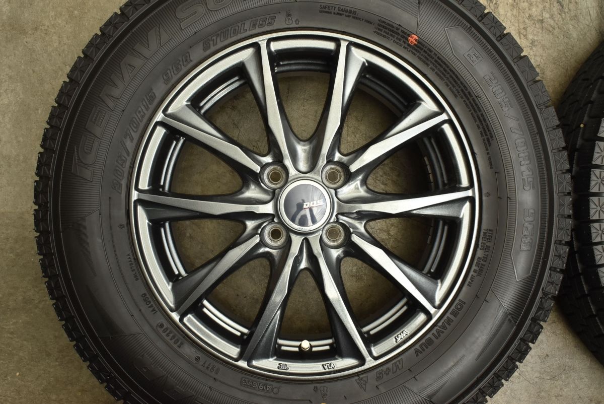バリ溝 DOS 15in 5.5J 42 PCD100 グッドイヤー アイスナビ SUV 205 70R15 トヨタ ライズ ダイハツ ロッキー スバル レックス ガソリン FFCRYSTALESIA_COM