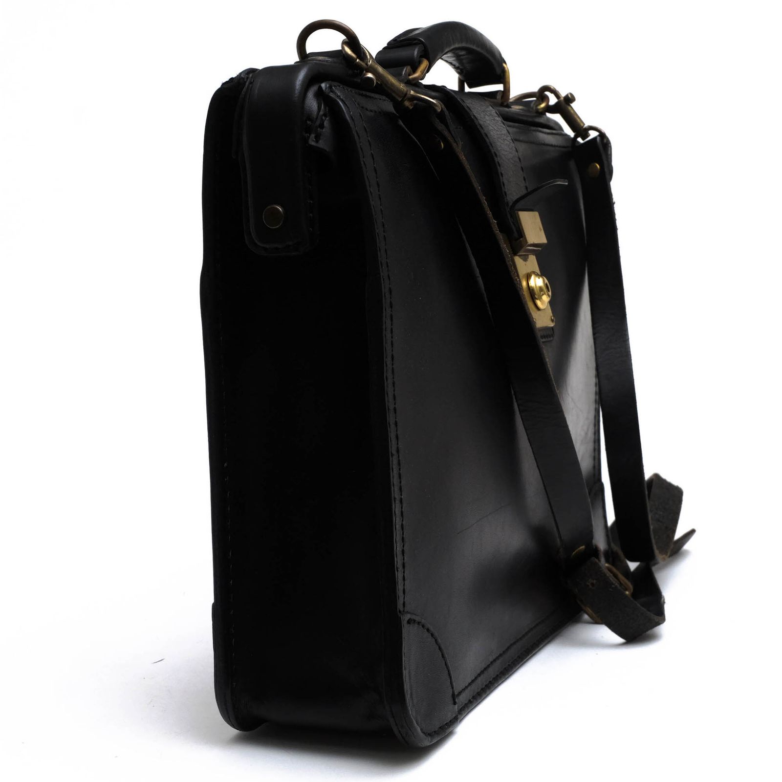 HERZ メンズビジネスバッグ 黒 カジュアルにも使える2wayビジネストートバッグ「革鞄のHERZ