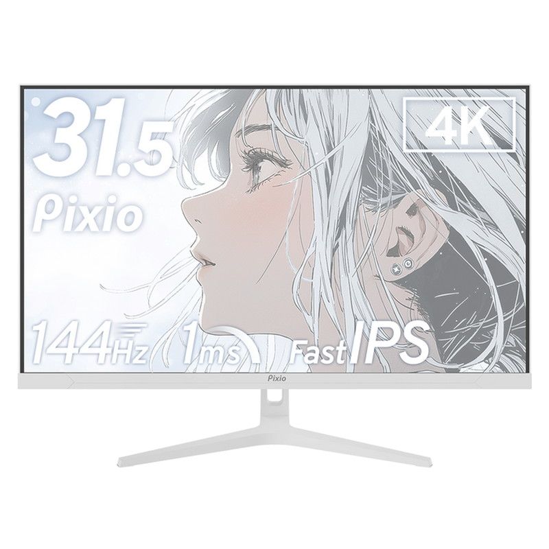 PX32UWAVEW-O Pixio PX32U Wave White 32型 ゲーミングモニター 4K対応 ホワイト Fast IPS 144 Hz