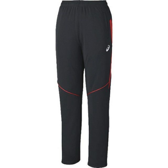 asics アシックス KNIT PANTS BLACKxRED L XAT243 9023 | スポーツ メンズ L ブラック 黒 レッド 赤 服 衣類 衣料品ウェア ウエア フィットネスウェア ボトムス ズボン ロングパンツ 吸汗速乾 抗菌防臭 UV機
