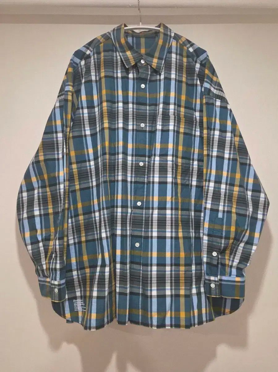 フレッシュサービス 企業 レギュラー シャツ チェック柄 緑