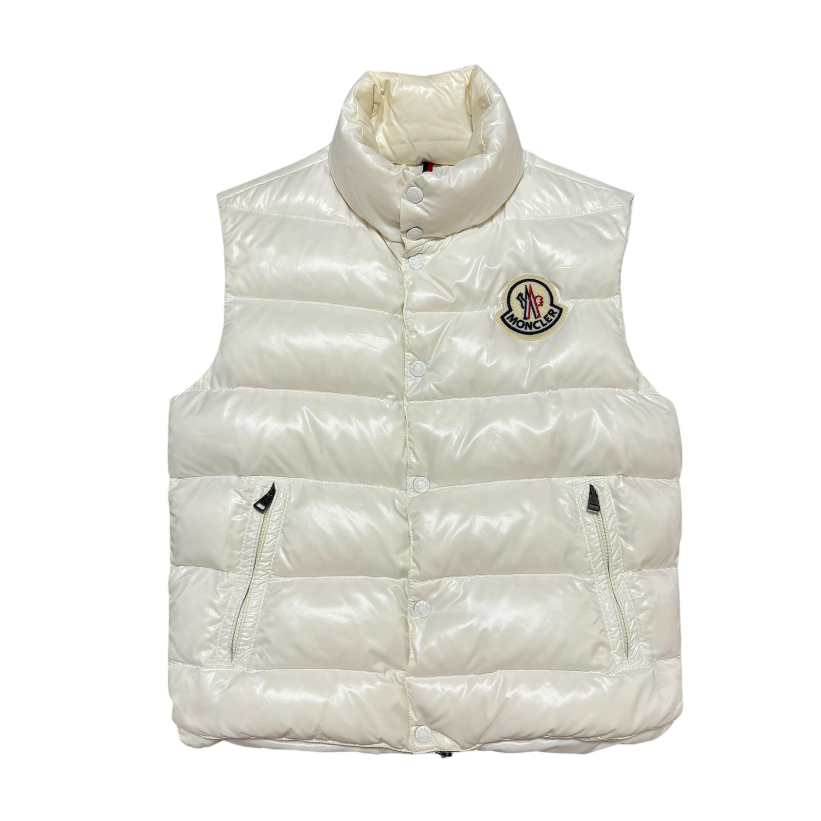 MONCLER アイボリー パーカー　クリーニング済み モンクレール/パーカー/アイボリー×ライトブルー×マルチ/サイズ